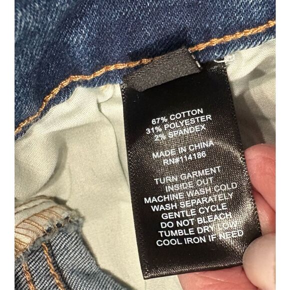 FRYE - NWT - L Sz 12 High Waist Straight-Leg Cropped Jeans in Amari Wash. - Picture 12 of 14